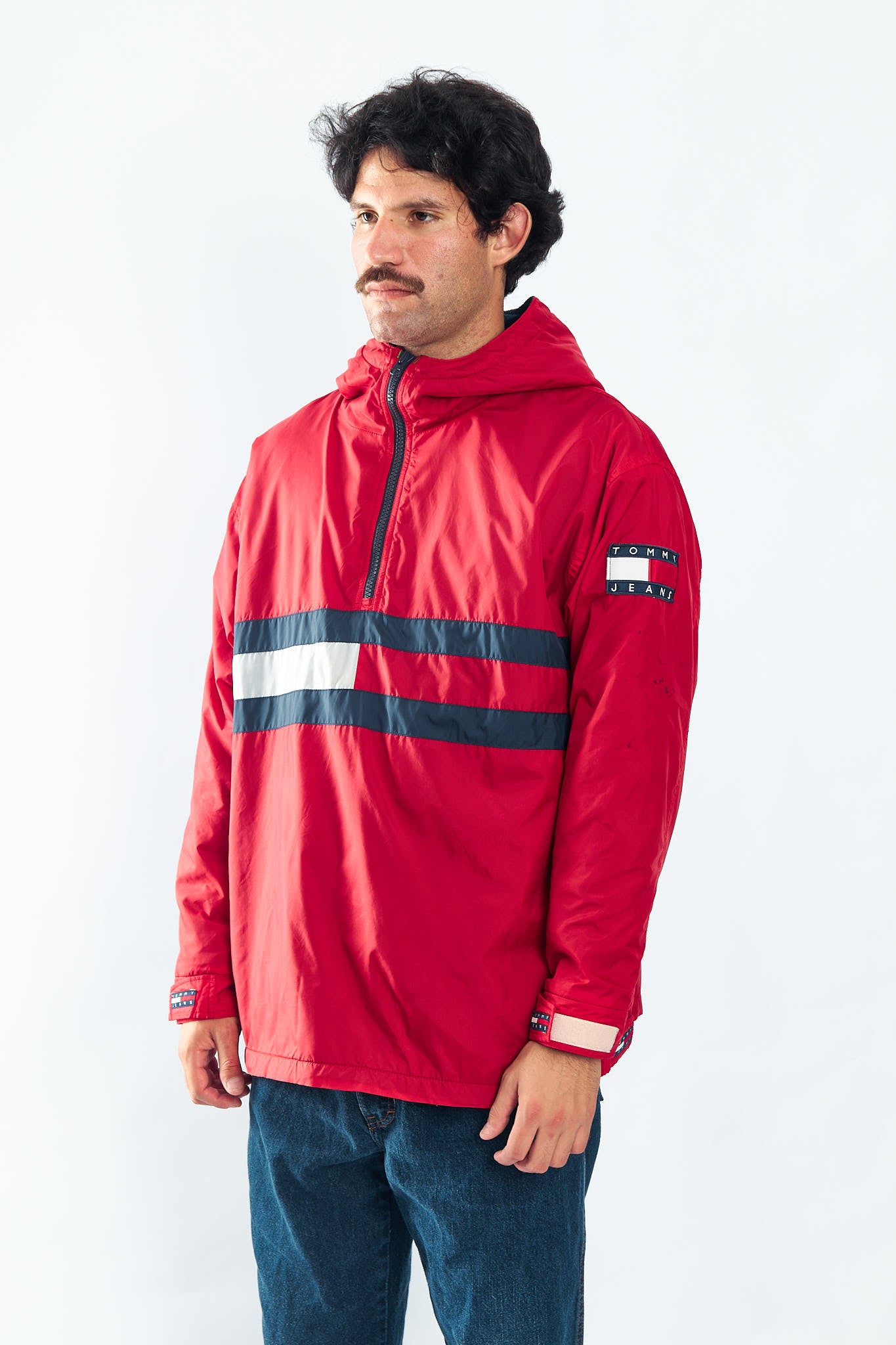 1990 Tommy Jeans Flag Quarter Zip Jacket (M/L)