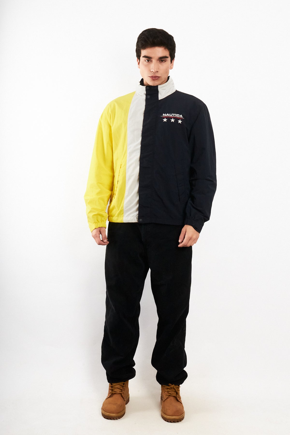 1990 Vintage Nautica Colorblock Big Logo Impermeable Jacket (M)