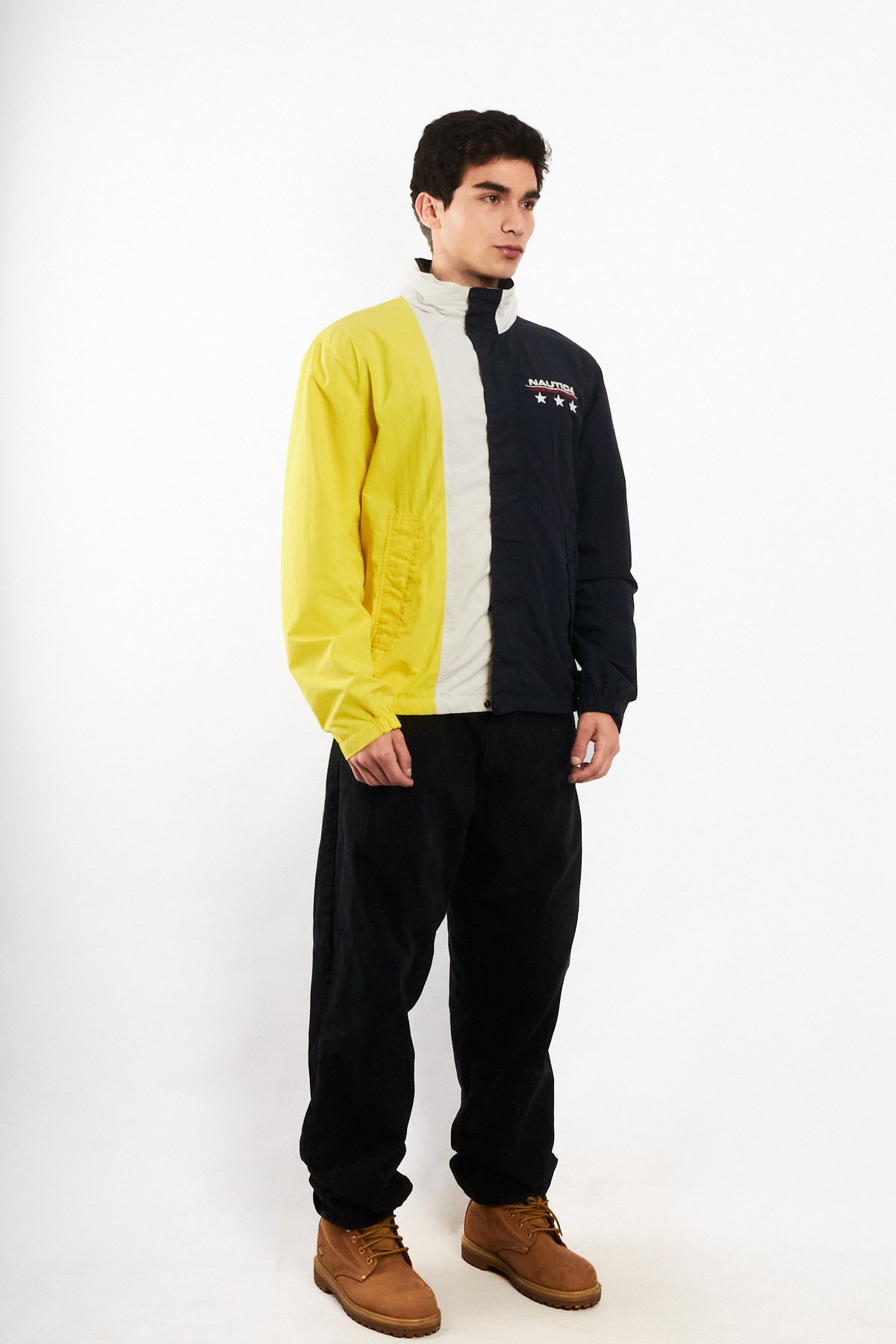 1990 Vintage Nautica Colorblock Big Logo Impermeable Jacket (M)