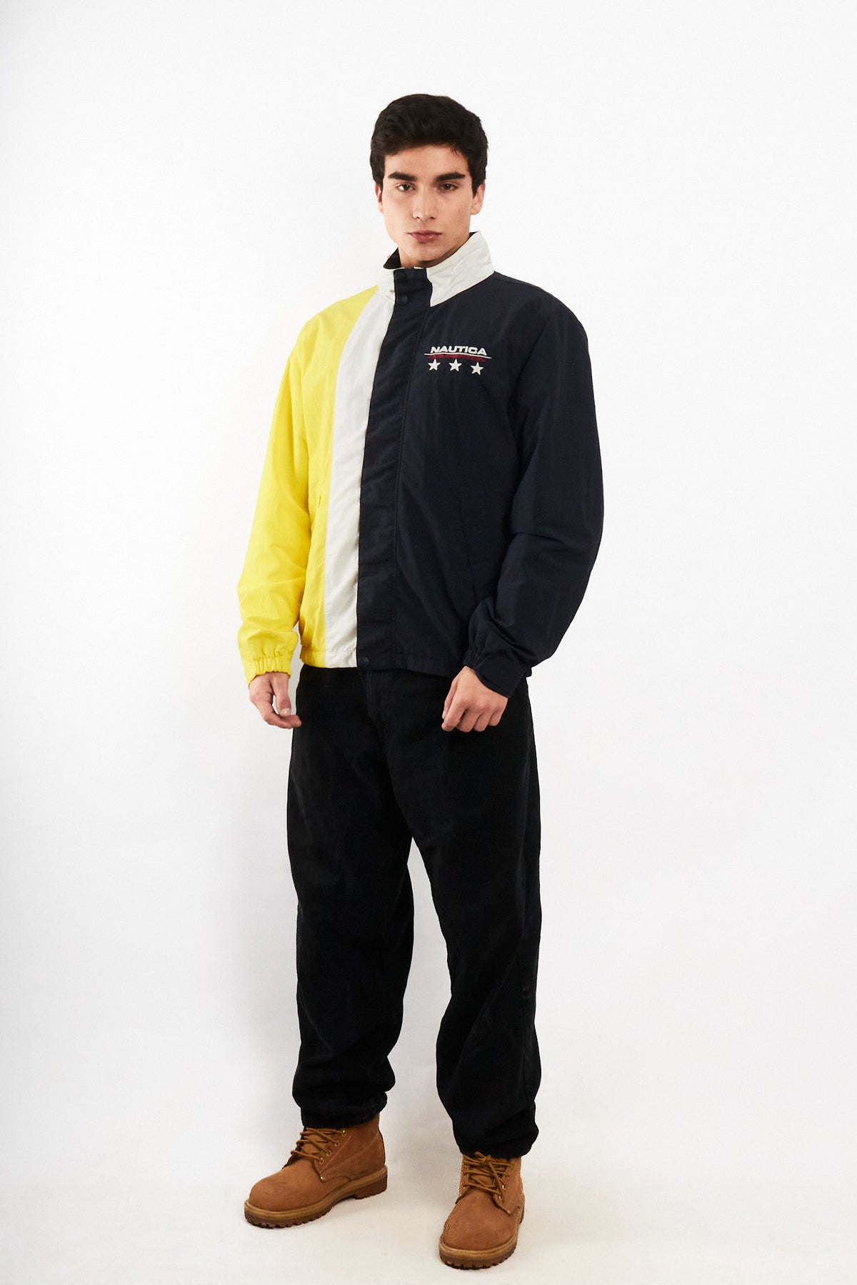 1990 Vintage Nautica Colorblock Big Logo Impermeable Jacket (M)