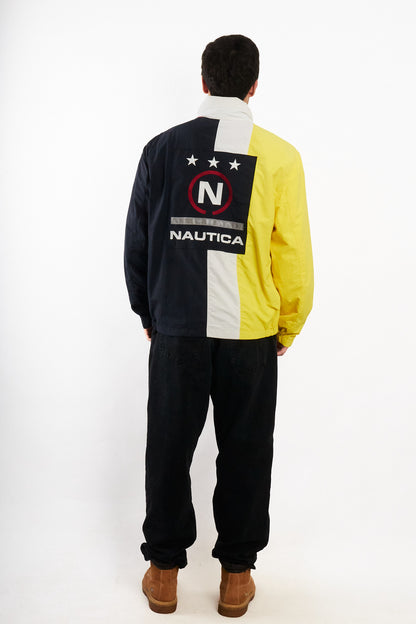 1990 Vintage Nautica Colorblock Big Logo Impermeable Jacket (M)