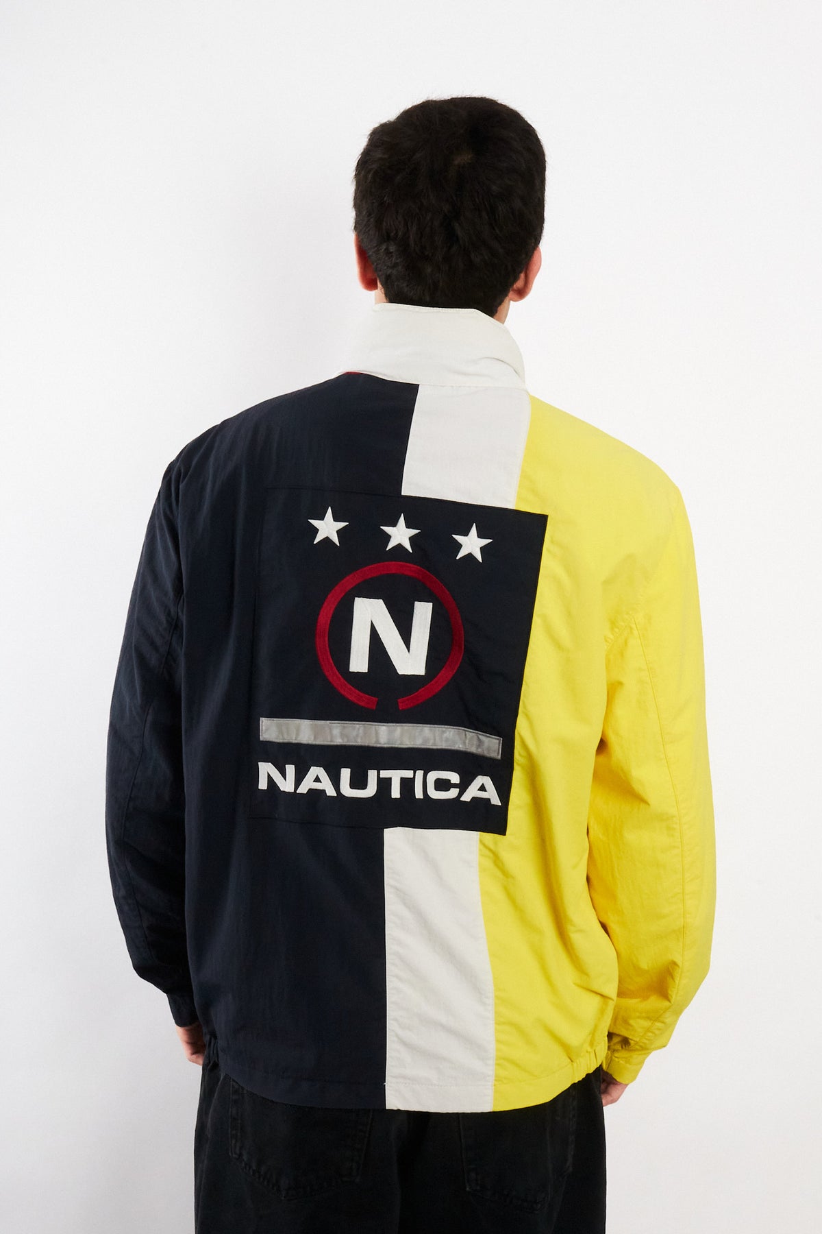 1990 Vintage Nautica Colorblock Big Logo Impermeable Jacket (M)