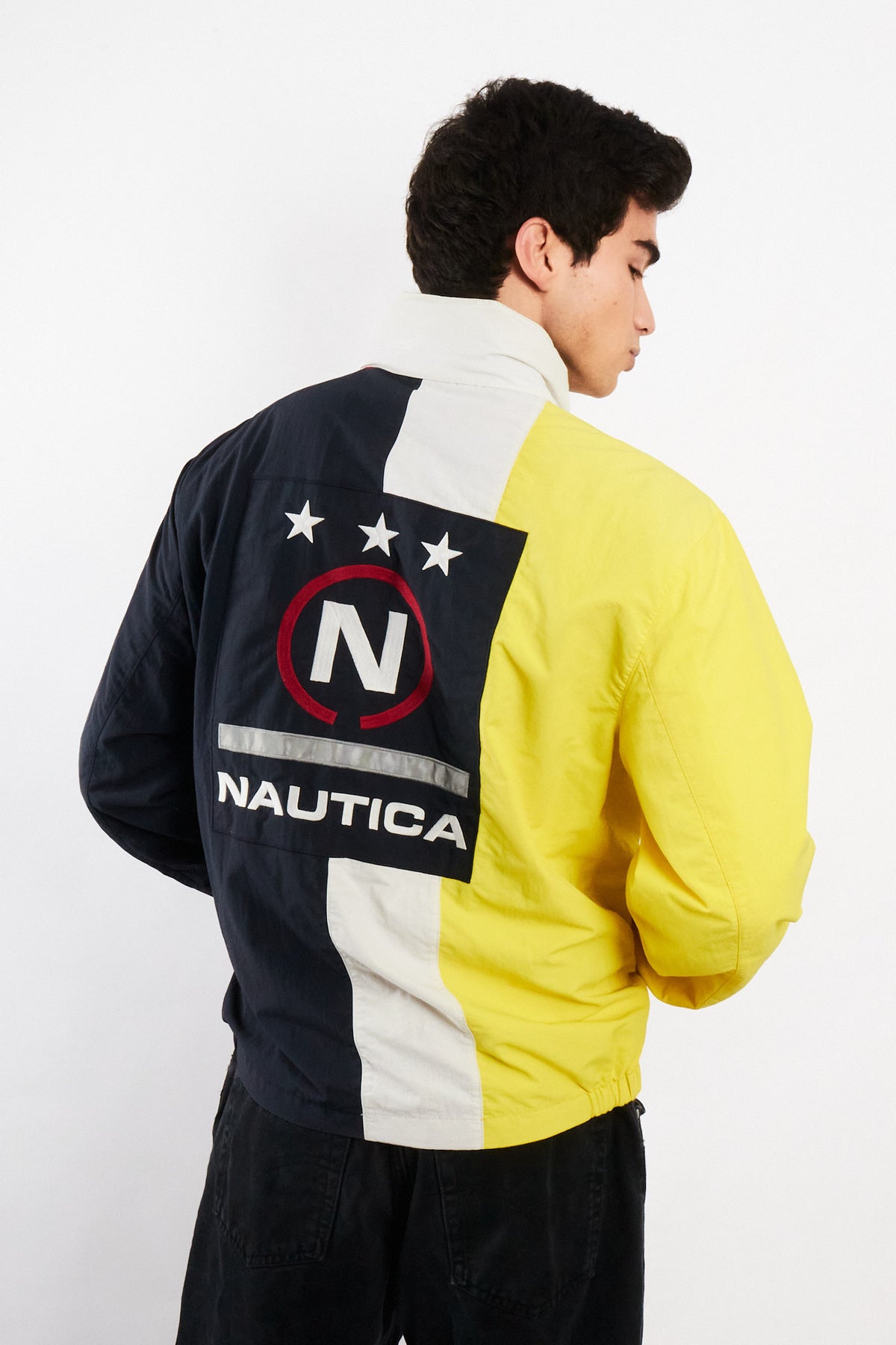 1990 Vintage Nautica Colorblock Big Logo Impermeable Jacket (M)