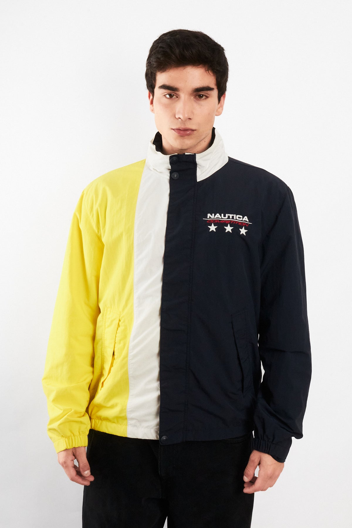 1990 Vintage Nautica Colorblock Big Logo Impermeable Jacket (M)