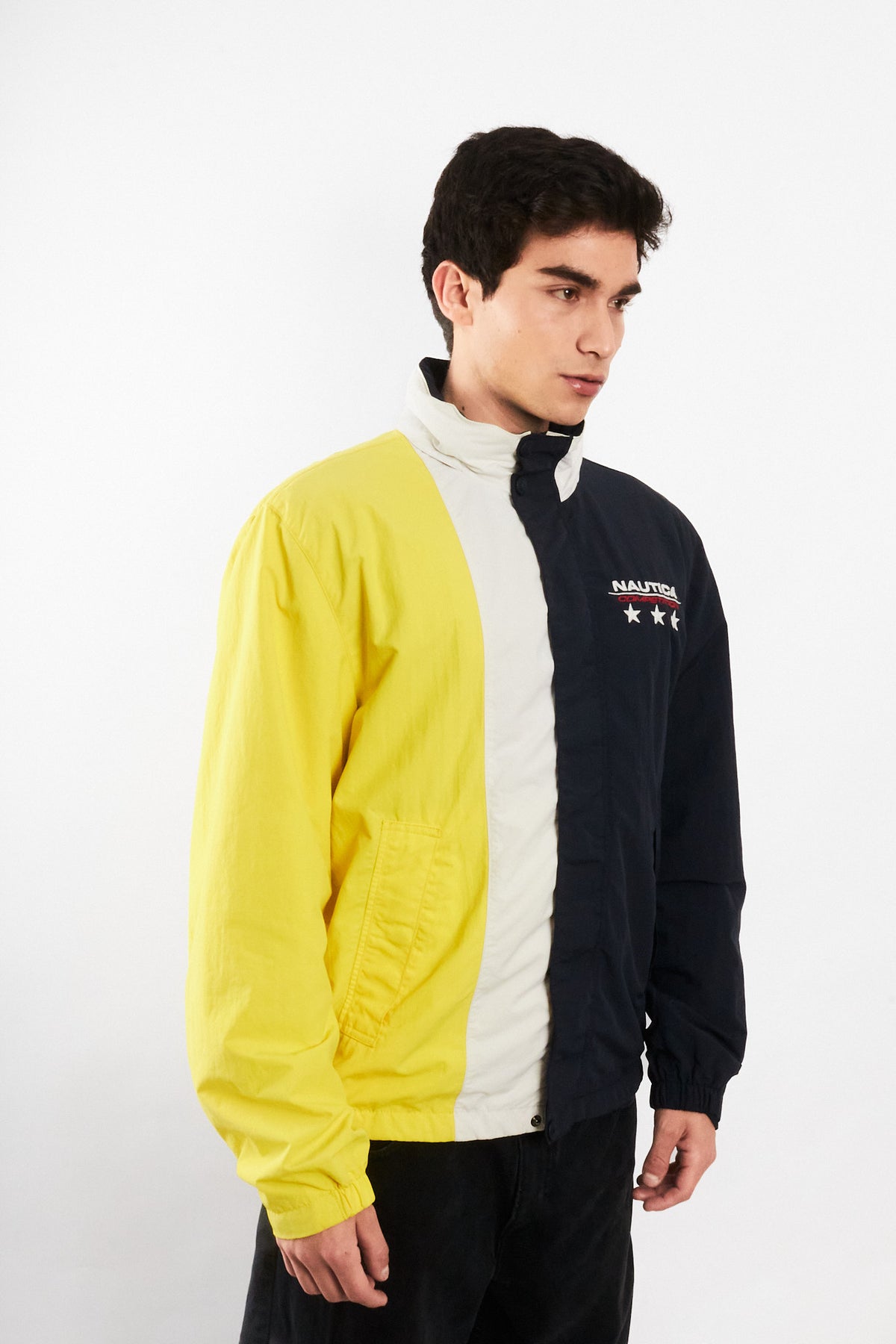 1990 Vintage Nautica Colorblock Big Logo Impermeable Jacket (M)