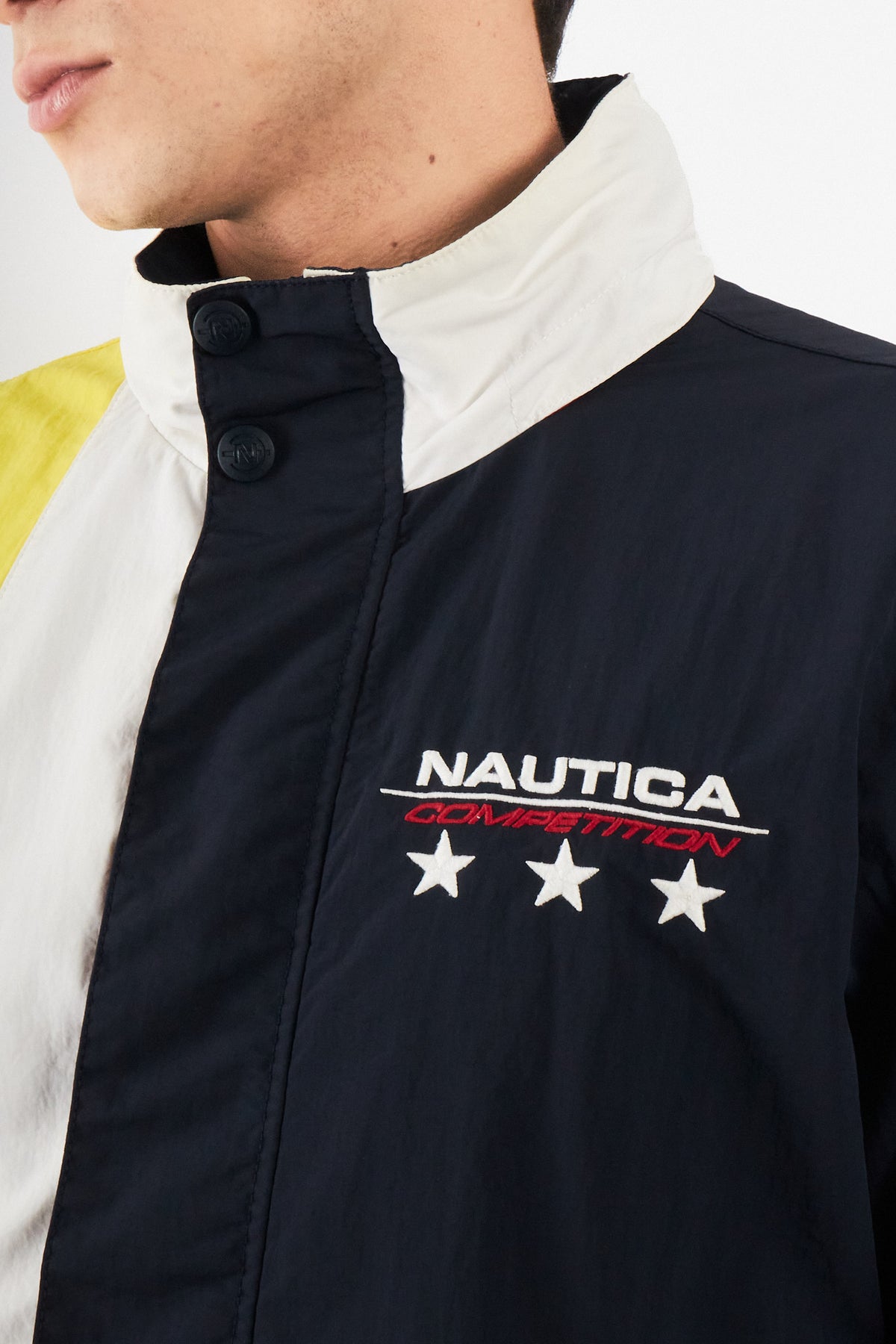 1990 Vintage Nautica Colorblock Big Logo Impermeable Jacket (M)