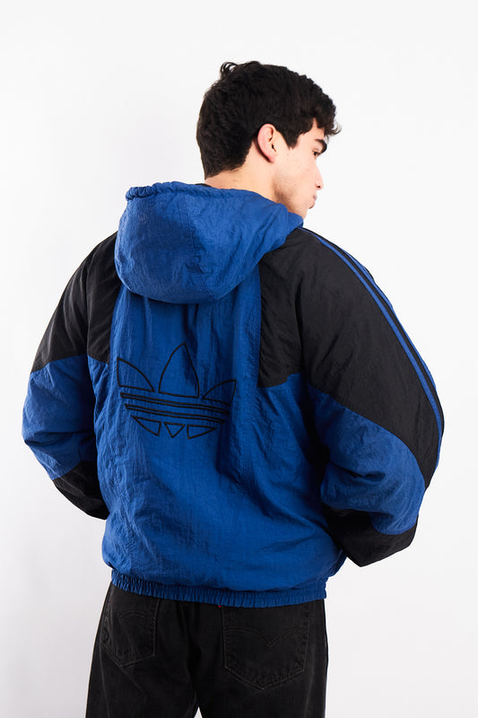 1990 Adidas Vintage Big Logo Trefoil Hooded Jacket (L)