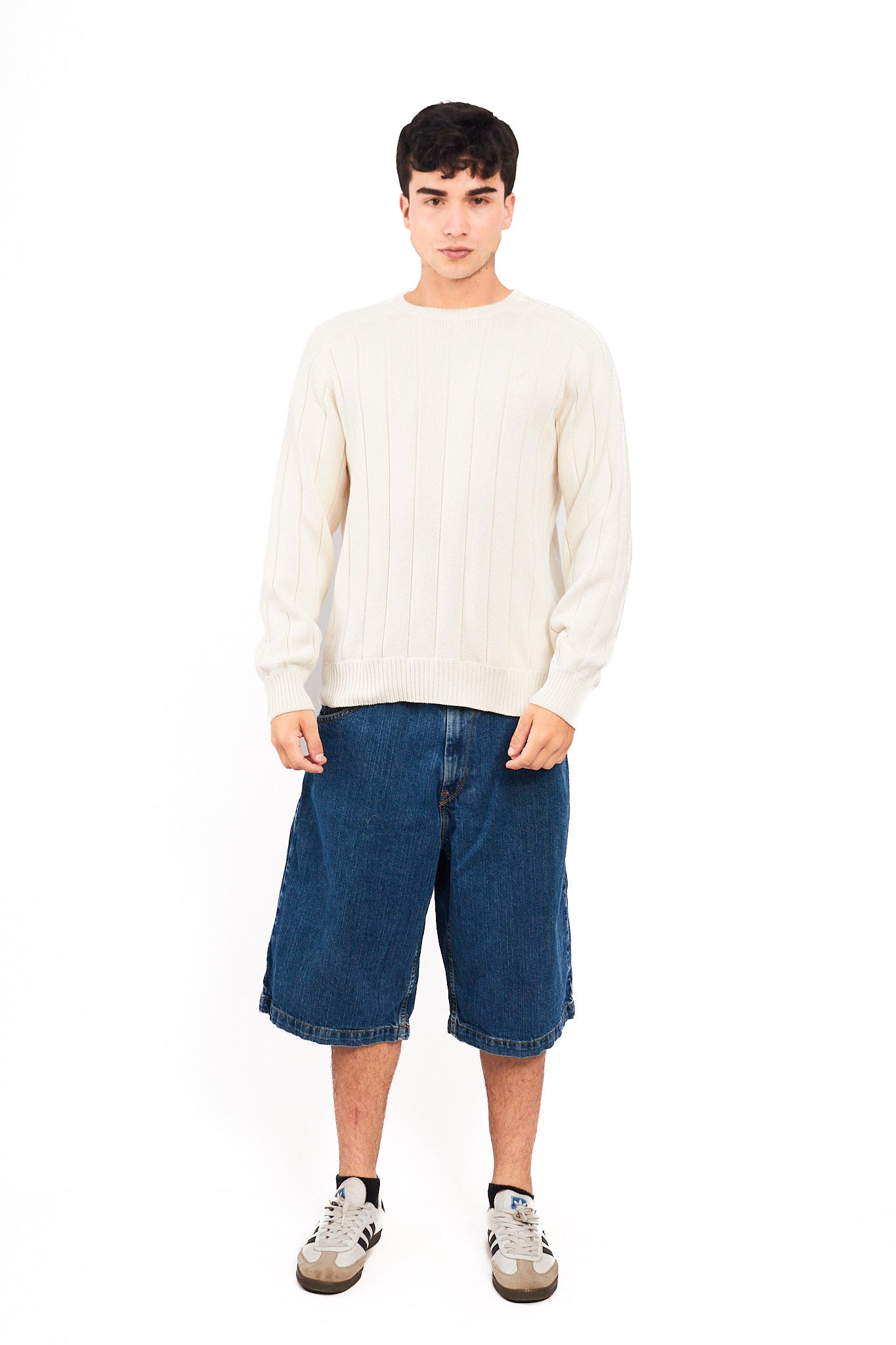 2000 Nautica Bone Heavy Cotton Knitted Sweater (M/L)