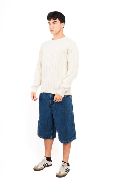 2000 Nautica Bone Heavy Cotton Knitted Sweater (M/L)