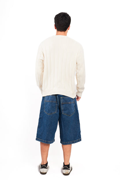 2000 Nautica Bone Heavy Cotton Knitted Sweater (M/L)