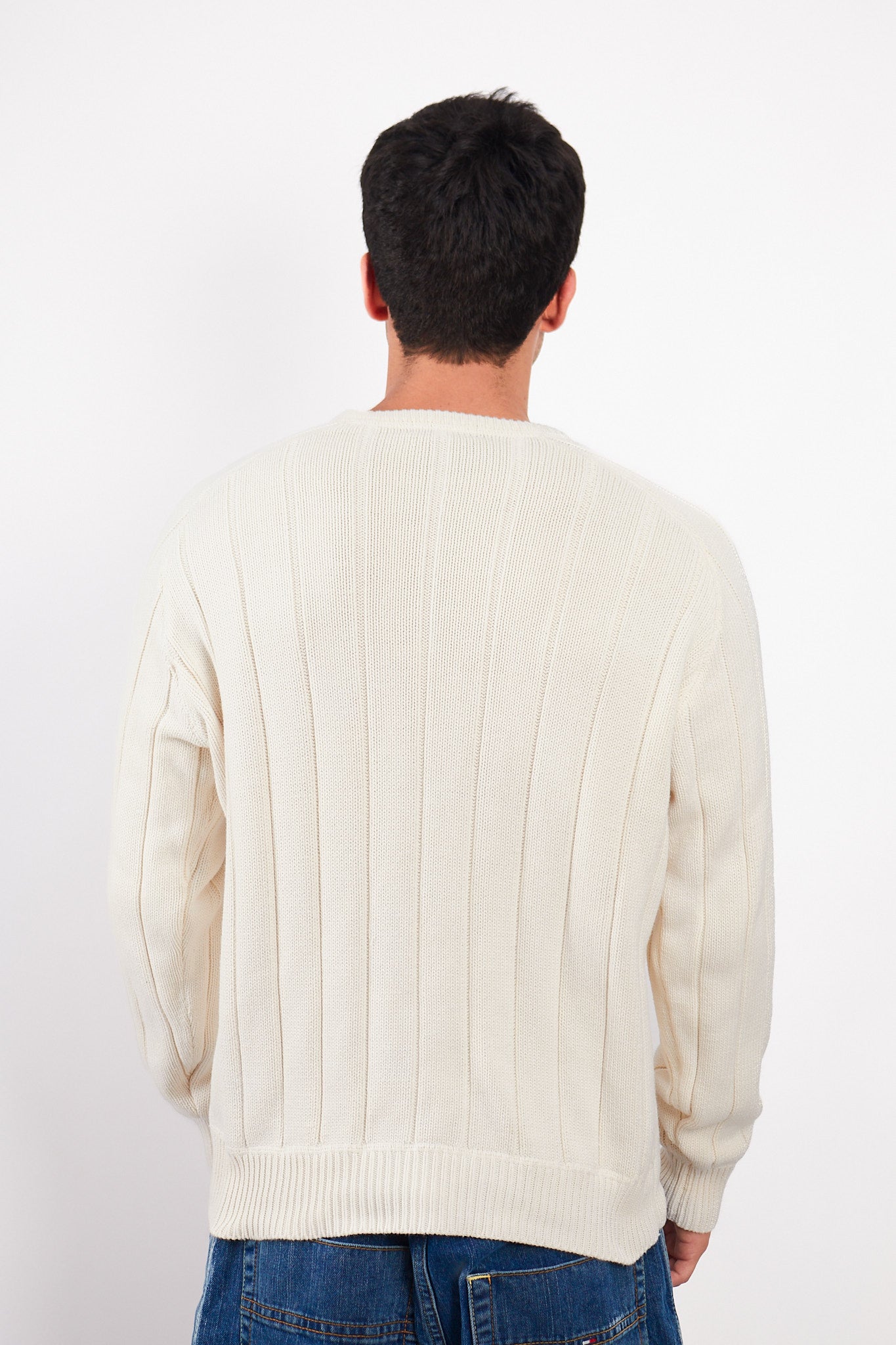 2000 Nautica Bone Heavy Cotton Knitted Sweater (M/L)