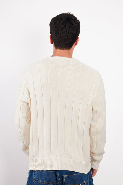 2000 Nautica Bone Heavy Cotton Knitted Sweater (M/L)