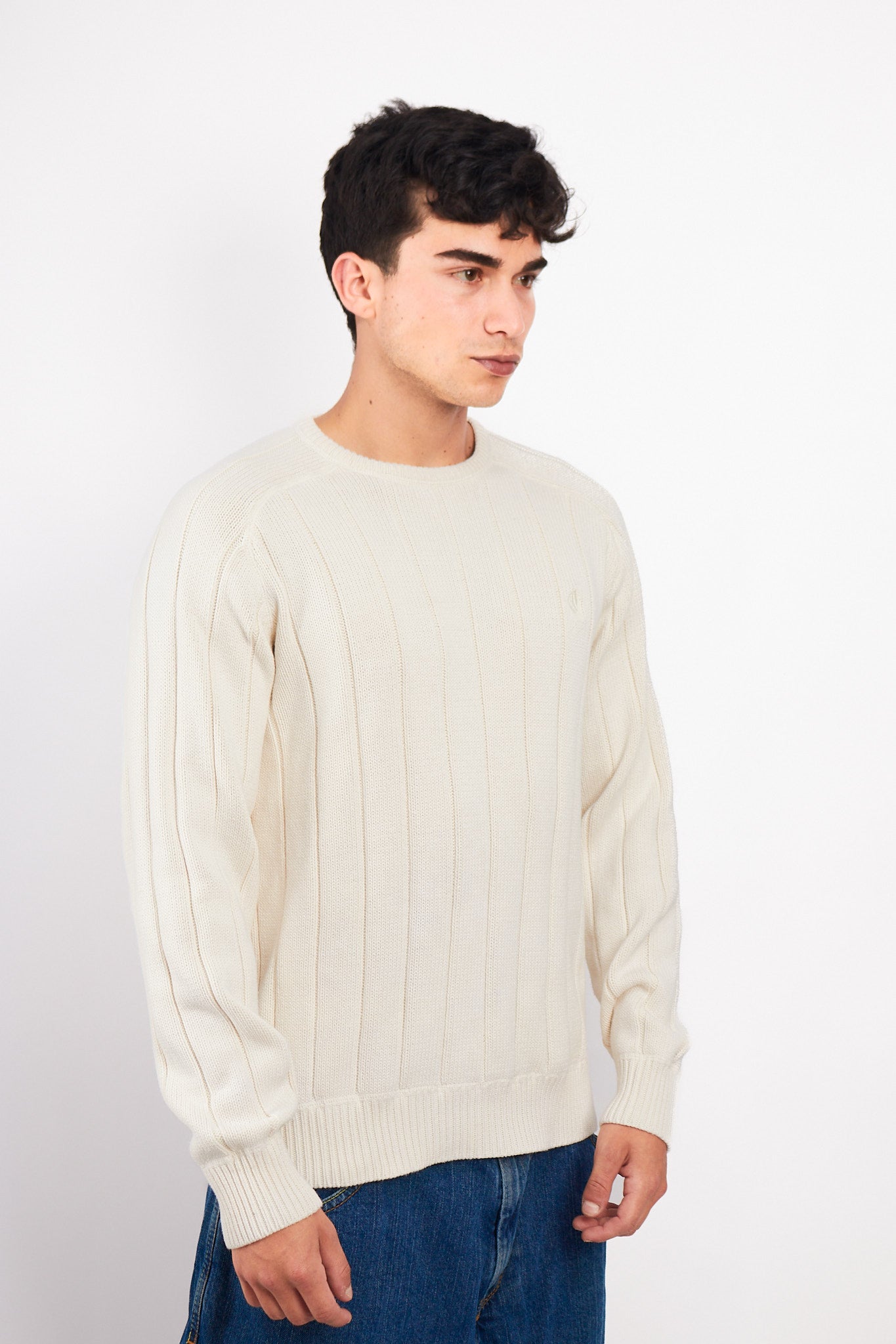 2000 Nautica Bone Heavy Cotton Knitted Sweater (M/L)