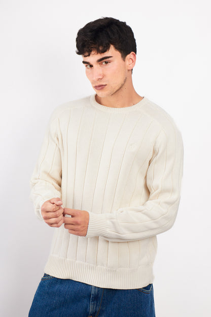 2000 Nautica Bone Heavy Cotton Knitted Sweater (M/L)