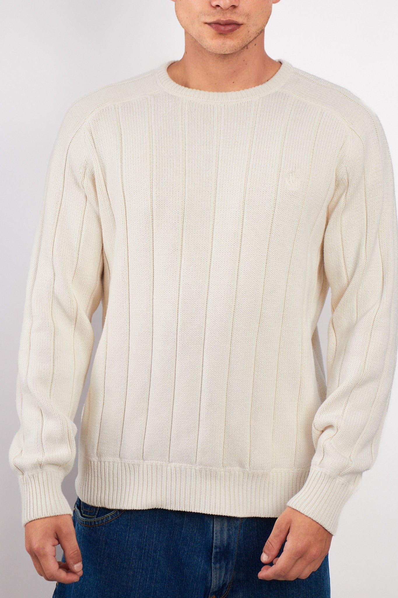 2000 Nautica Bone Heavy Cotton Knitted Sweater (M/L)