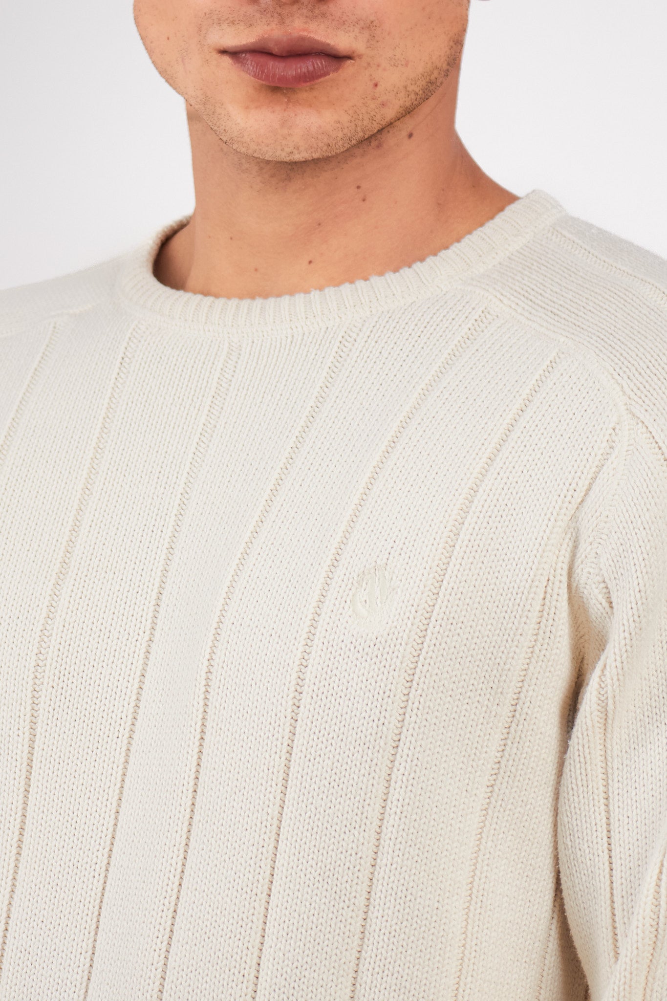 2000 Nautica Bone Heavy Cotton Knitted Sweater (M/L)