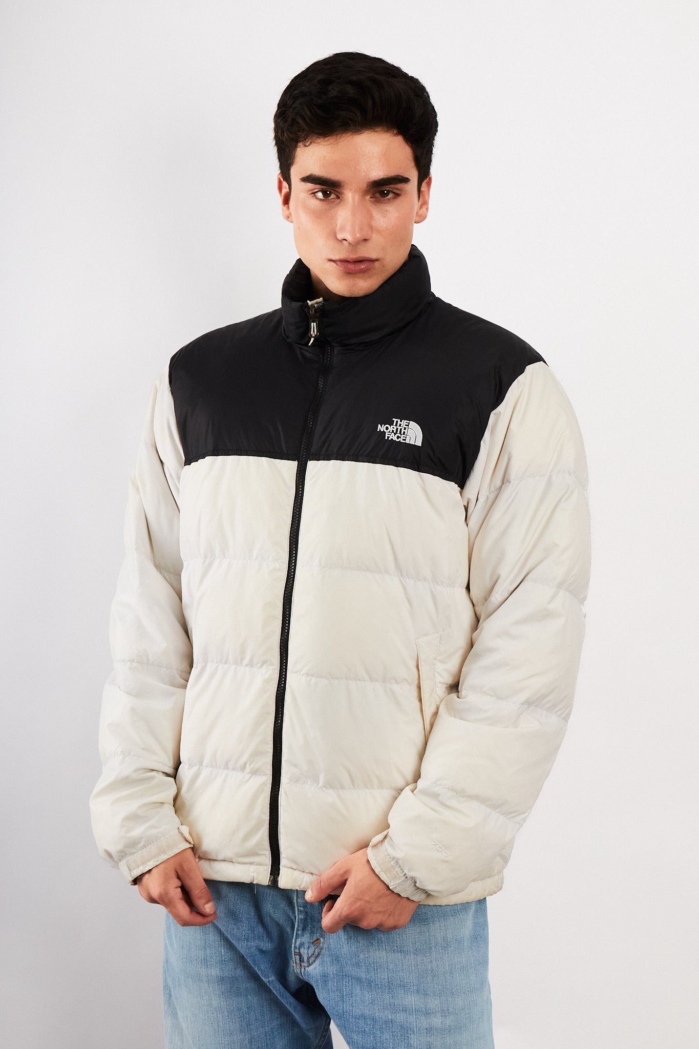 1996 The North Face Retro Nustpe White Down Puffer Jacket (M/L)