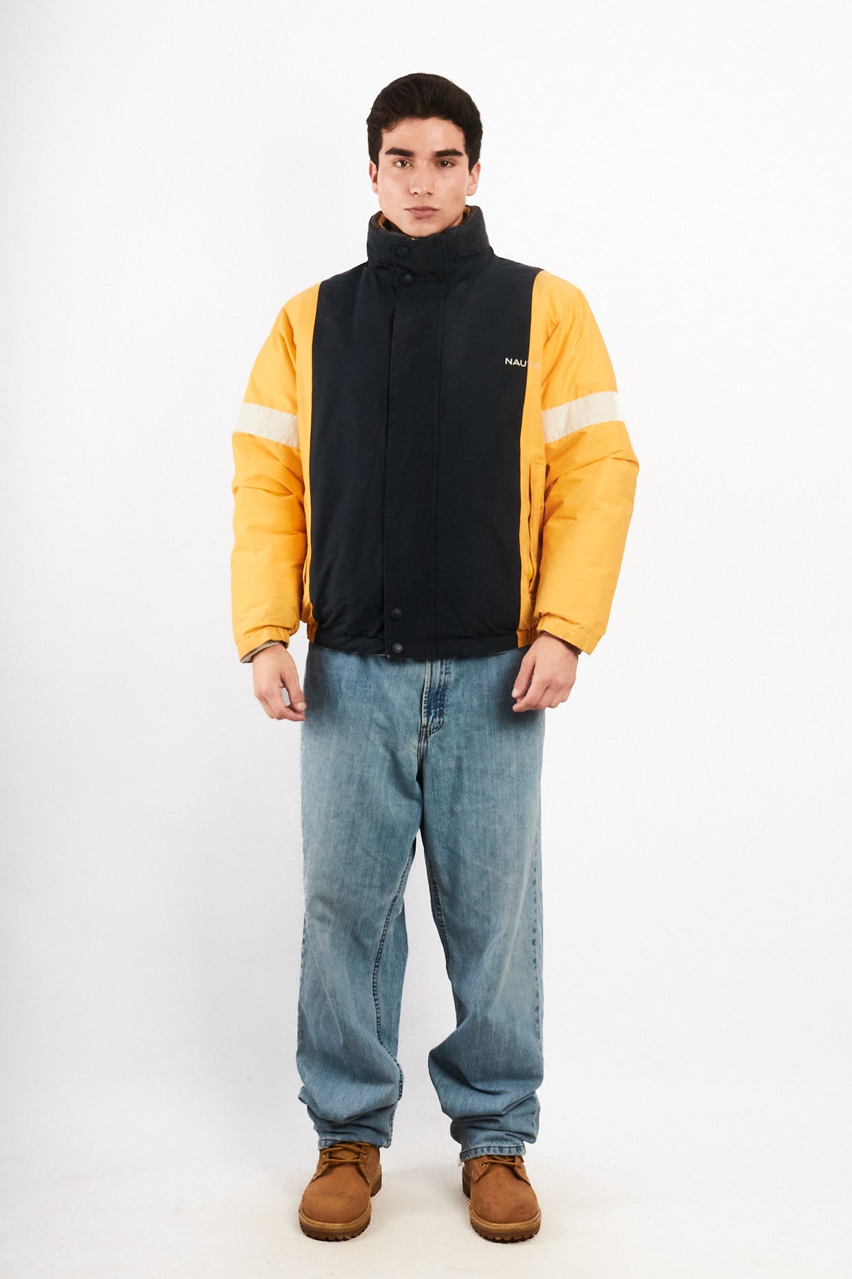 2000 VIntage Nautica Impermeable Reversible Colorblock / Puffer Jacket (L)