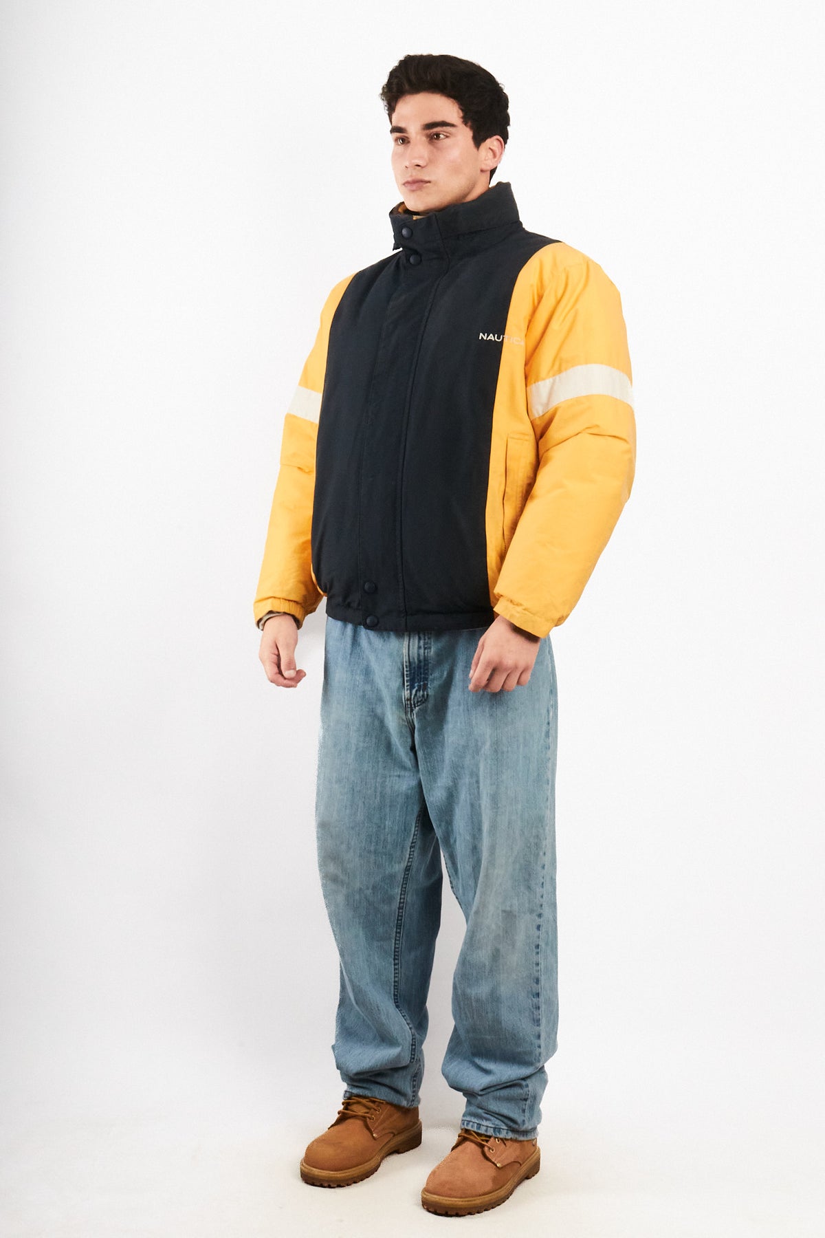 2000 VIntage Nautica Impermeable Reversible Colorblock / Puffer Jacket (L)