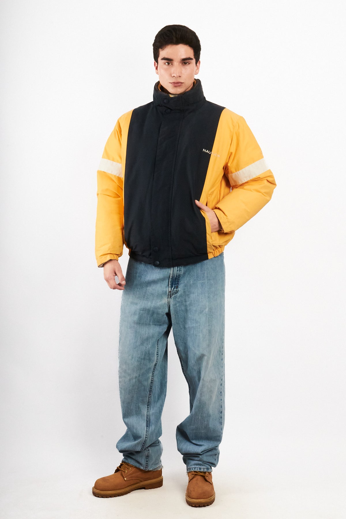 2000 VIntage Nautica Impermeable Reversible Colorblock / Puffer Jacket (L)