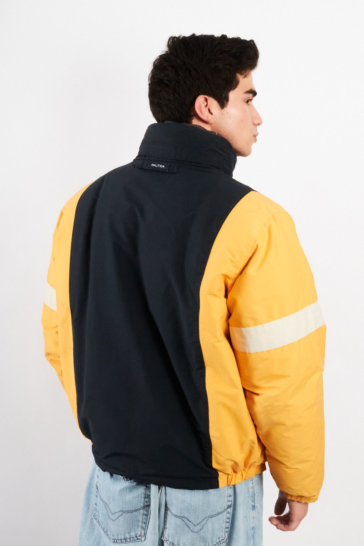 2000 VIntage Nautica Impermeable Reversible Colorblock / Puffer Jacket (L)