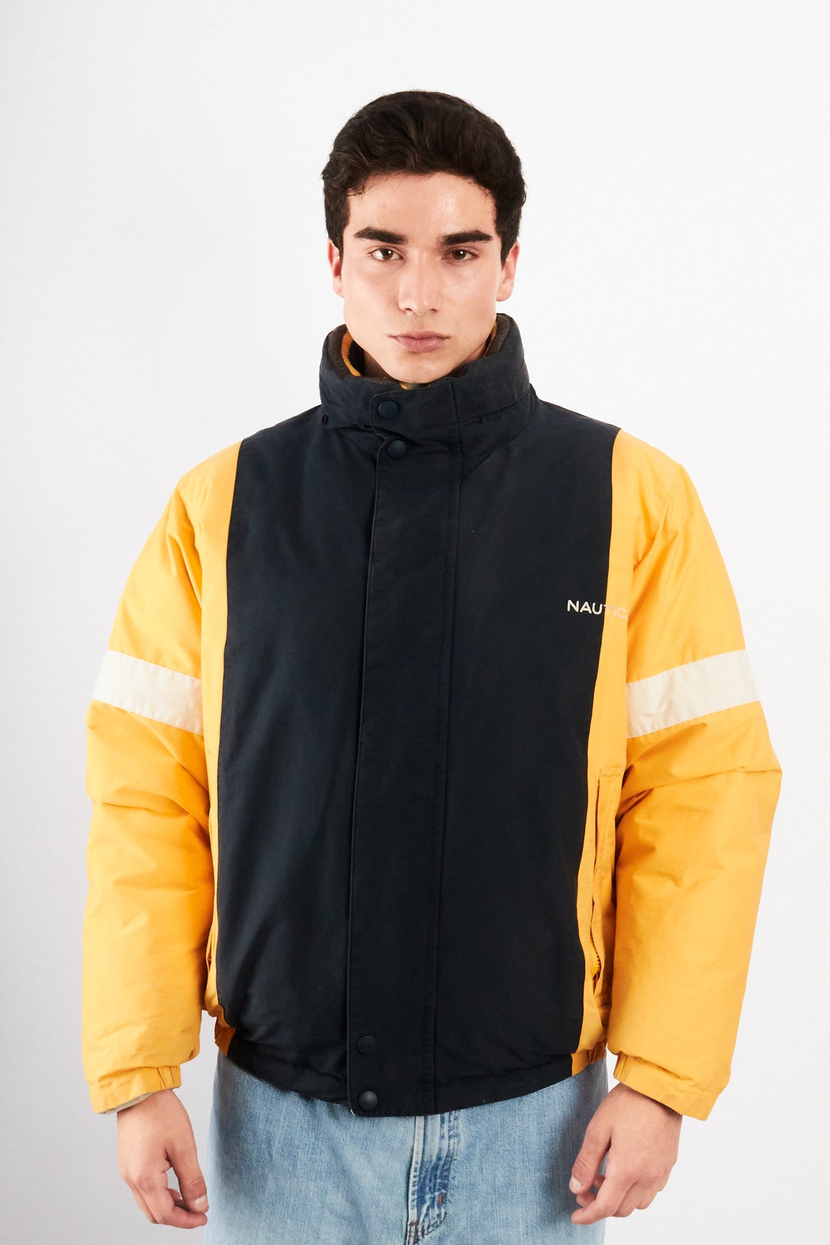 2000 VIntage Nautica Impermeable Reversible Colorblock / Puffer Jacket (L)