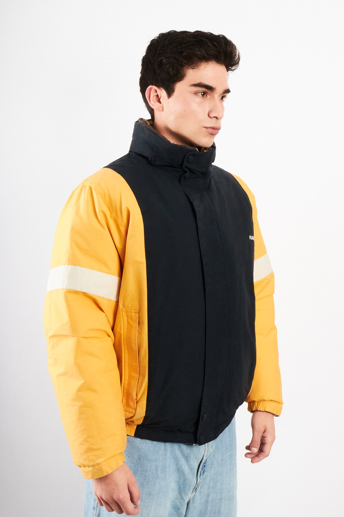 2000 VIntage Nautica Impermeable Reversible Colorblock / Puffer Jacket (L)