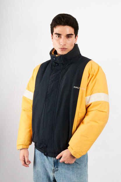 2000 VIntage Nautica Impermeable Reversible Colorblock / Puffer Jacket (L)
