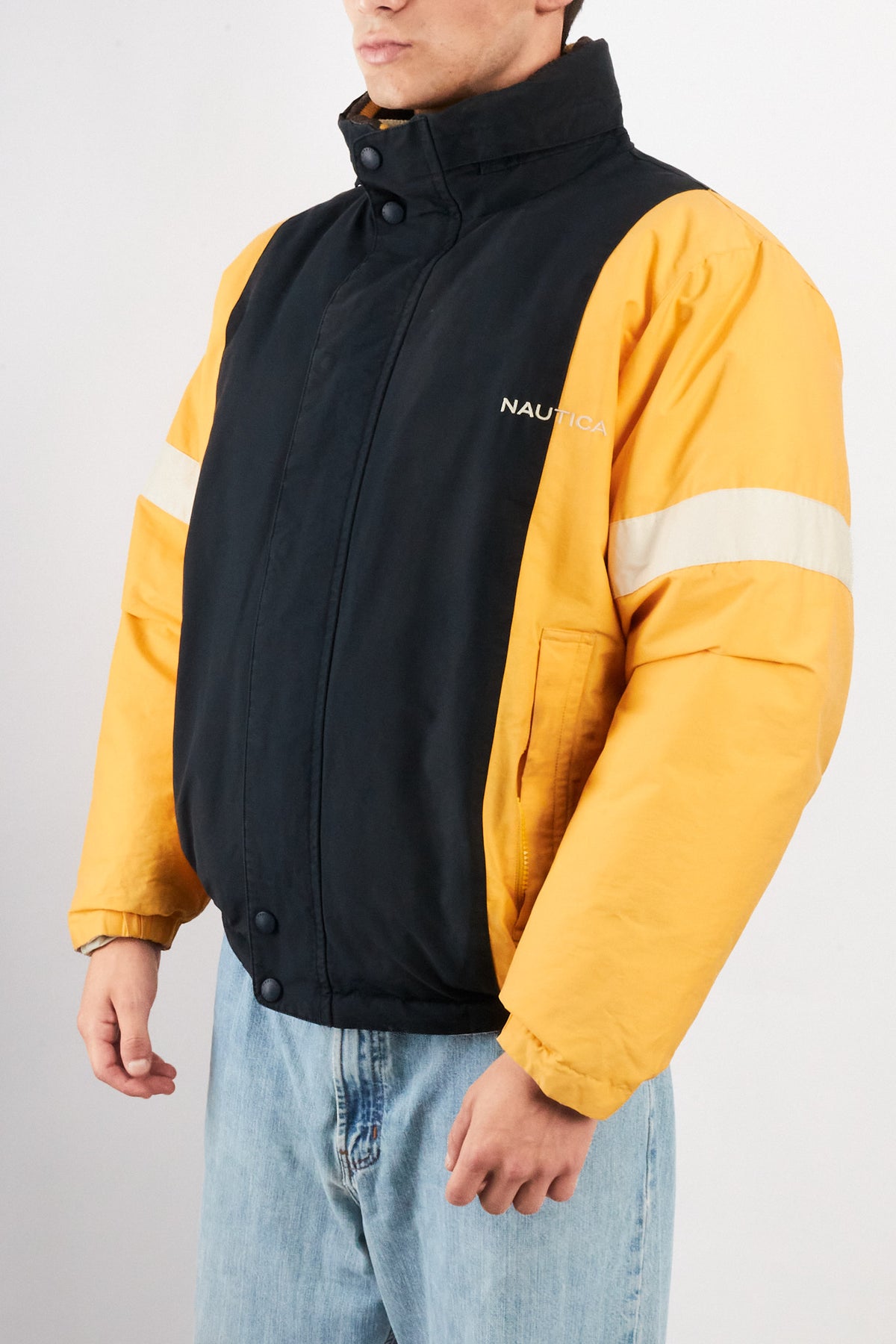 2000 VIntage Nautica Impermeable Reversible Colorblock / Puffer Jacket (L)