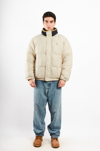 2000 VIntage Nautica Impermeable Reversible Colorblock / Puffer Jacket (L)