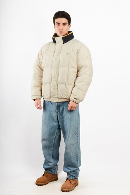 2000 VIntage Nautica Impermeable Reversible Colorblock / Puffer Jacket (L)