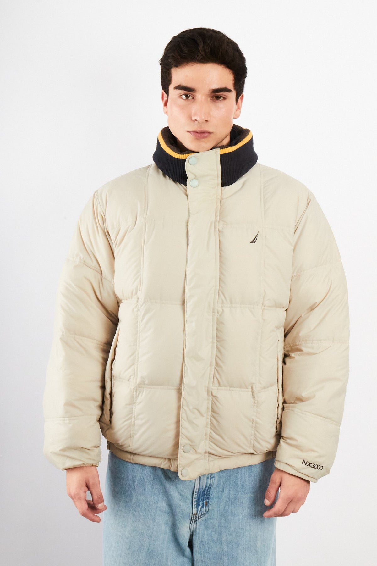 2000 VIntage Nautica Impermeable Reversible Colorblock / Puffer Jacket (L)