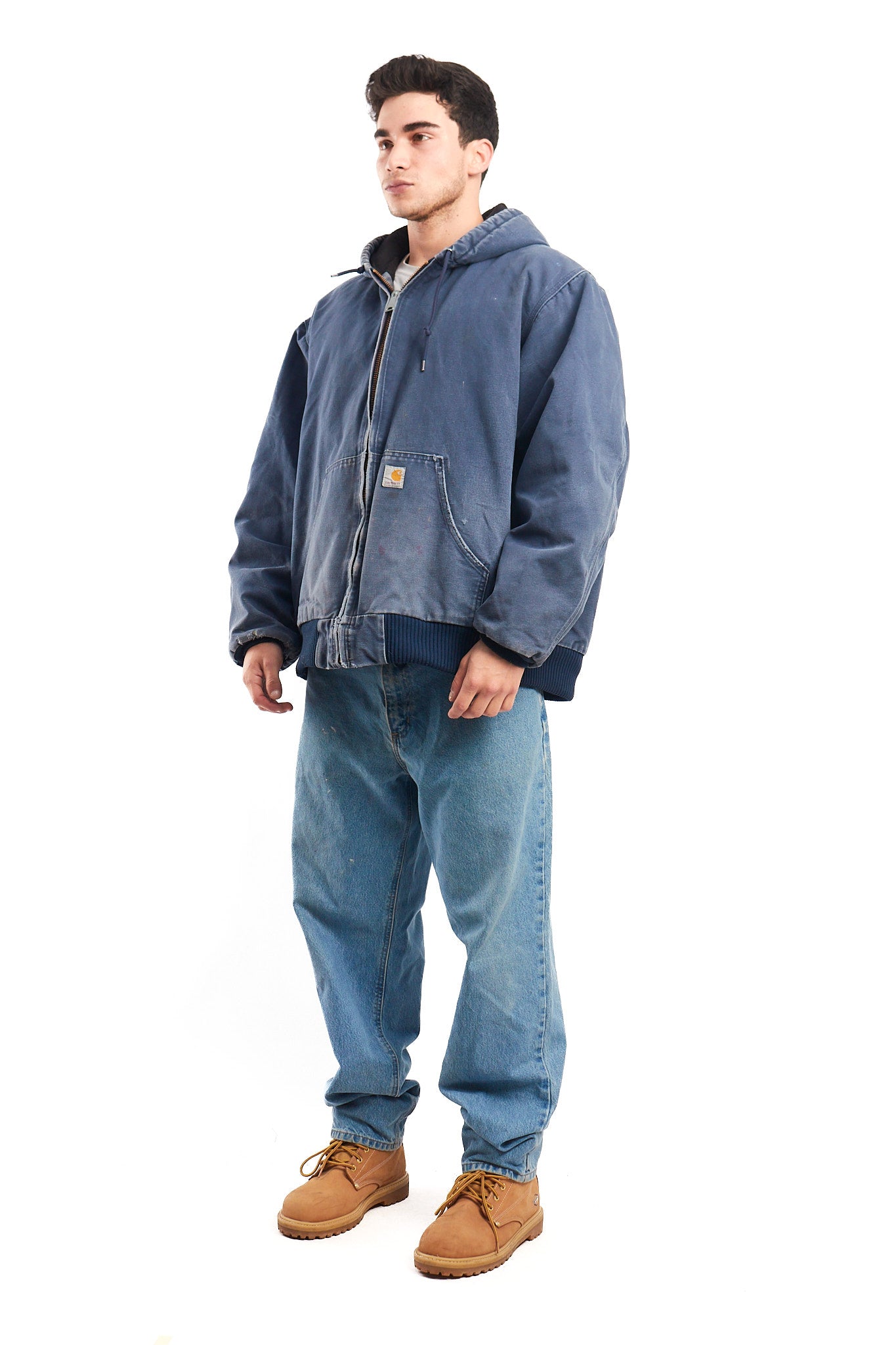 Vintage Carhartt J140 Faded Navy Duck Active Jacket (XL)