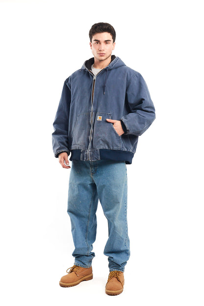 Vintage Carhartt J140 Faded Navy Duck Active Jacket (XL)