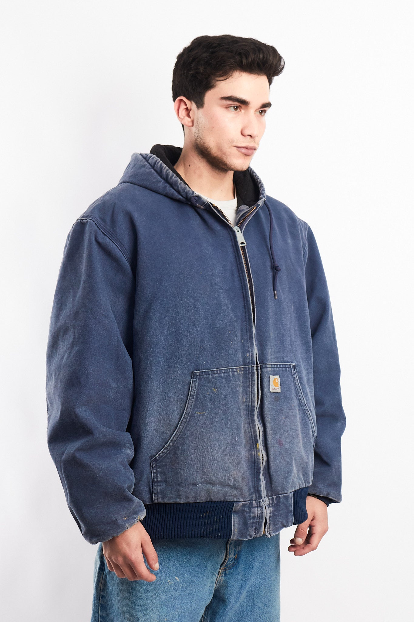 Vintage Carhartt J140 Faded Navy Duck Active Jacket (XL)