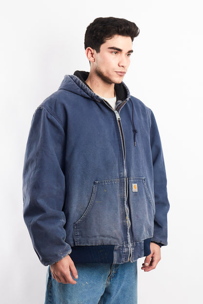 Vintage Carhartt J140 Faded Navy Duck Active Jacket (XL)