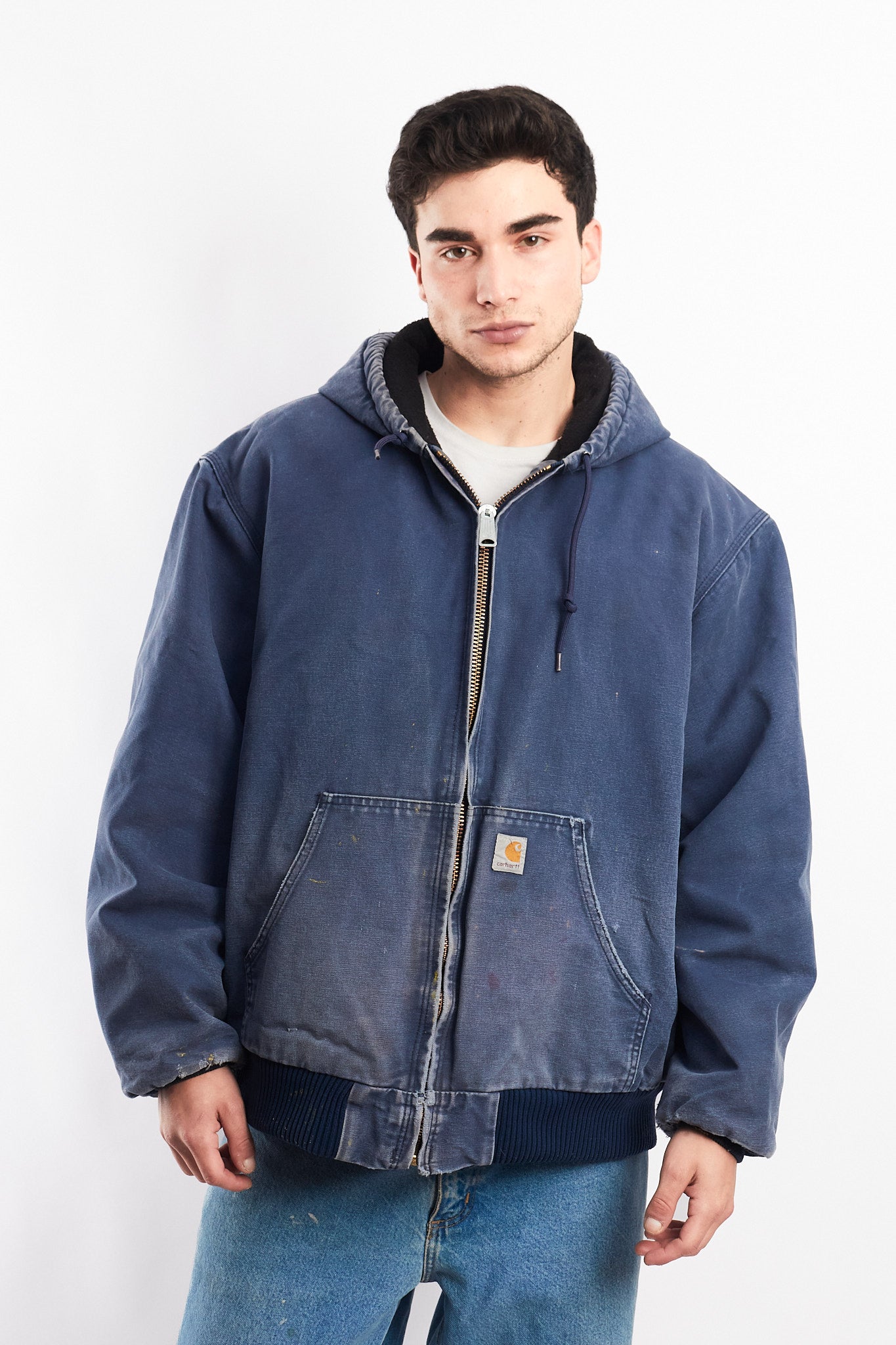 Vintage Carhartt J140 Faded Navy Duck Active Jacket (XL)