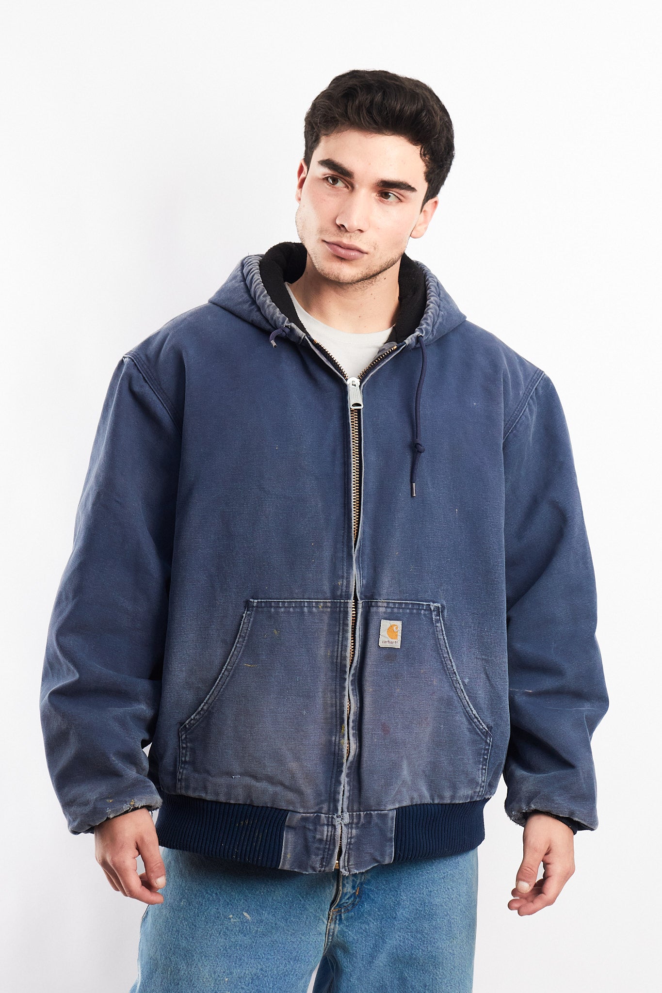 Vintage Carhartt J140 Faded Navy Duck Active Jacket (XL)