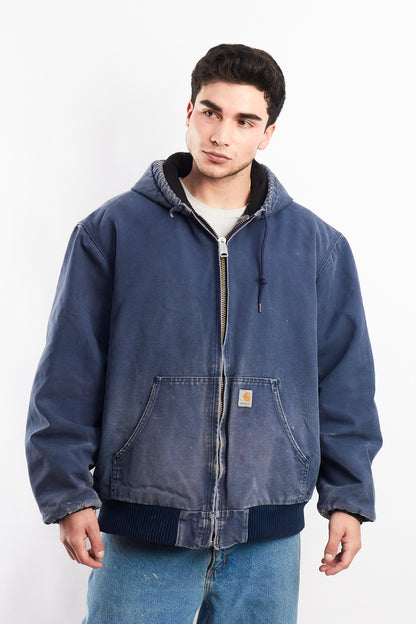 Vintage Carhartt J140 Faded Navy Duck Active Jacket (XL)