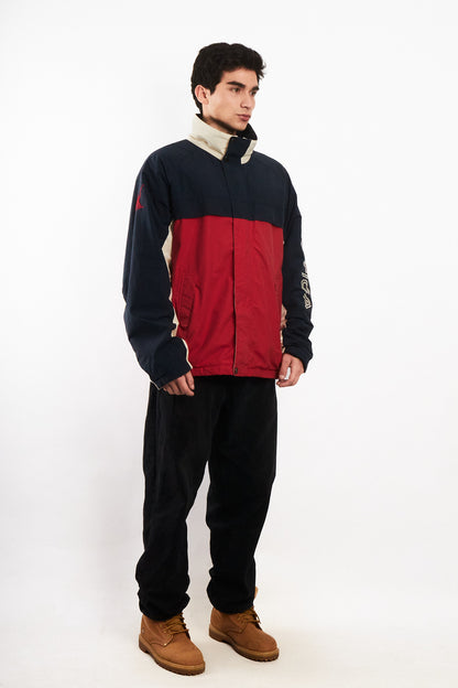 2000 Vintage Nautica Colorblock Impermeable Spellout Jacket (L/XL)