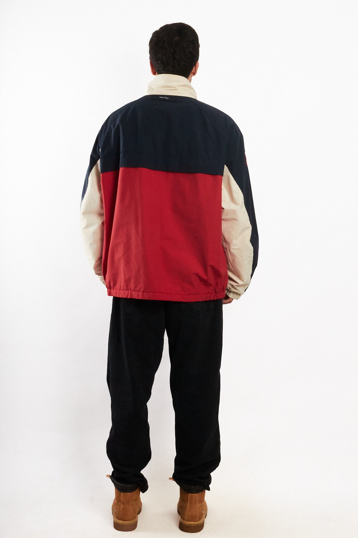 2000 Vintage Nautica Colorblock Impermeable Spellout Jacket (L/XL)