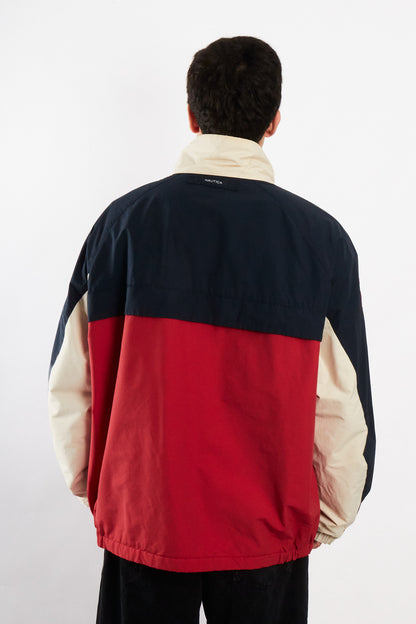 2000 Vintage Nautica Colorblock Impermeable Spellout Jacket (L/XL)