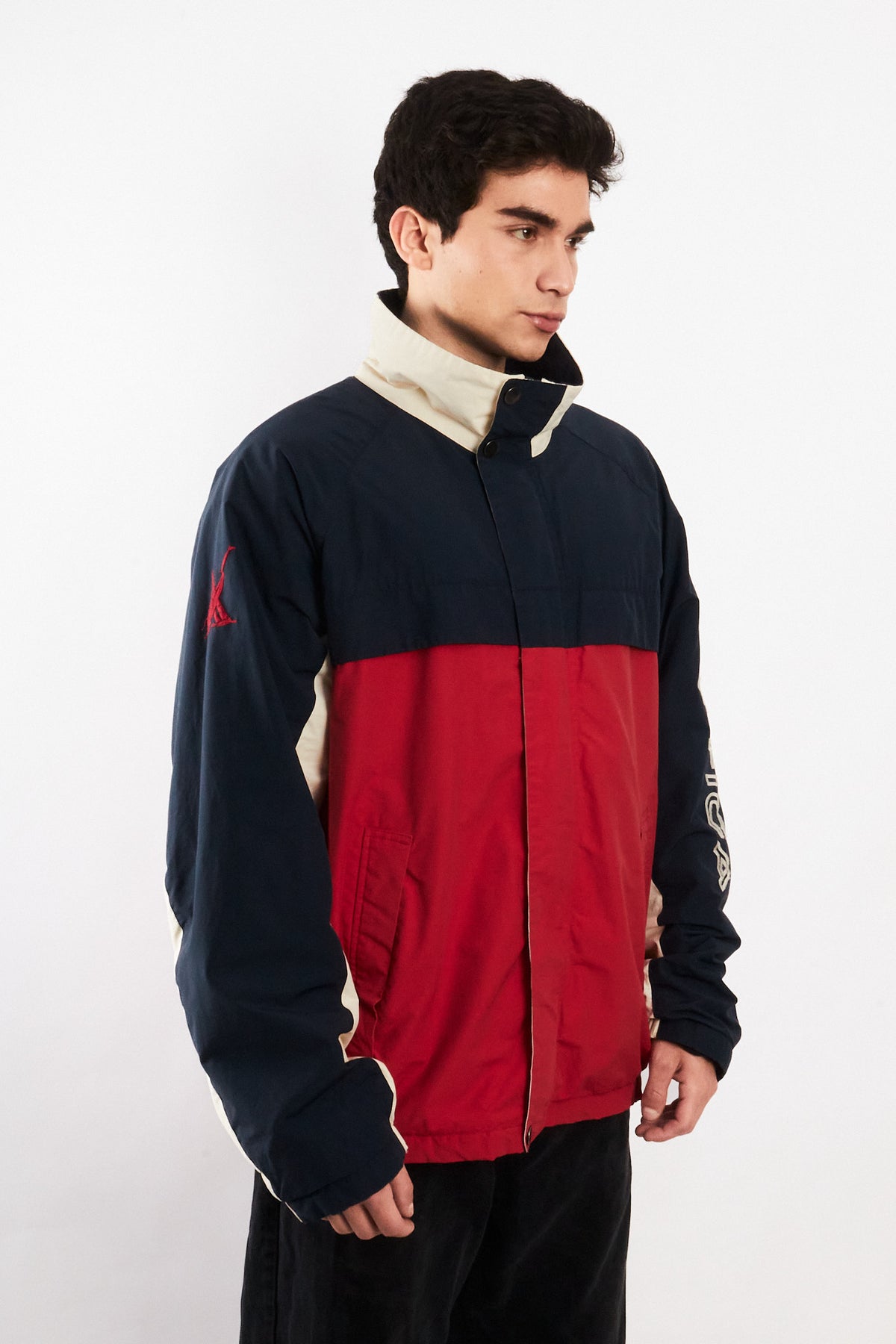 2000 Vintage Nautica Colorblock Impermeable Spellout Jacket (L/XL)
