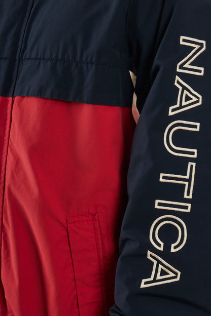 2000 Vintage Nautica Colorblock Impermeable Spellout Jacket (L/XL)