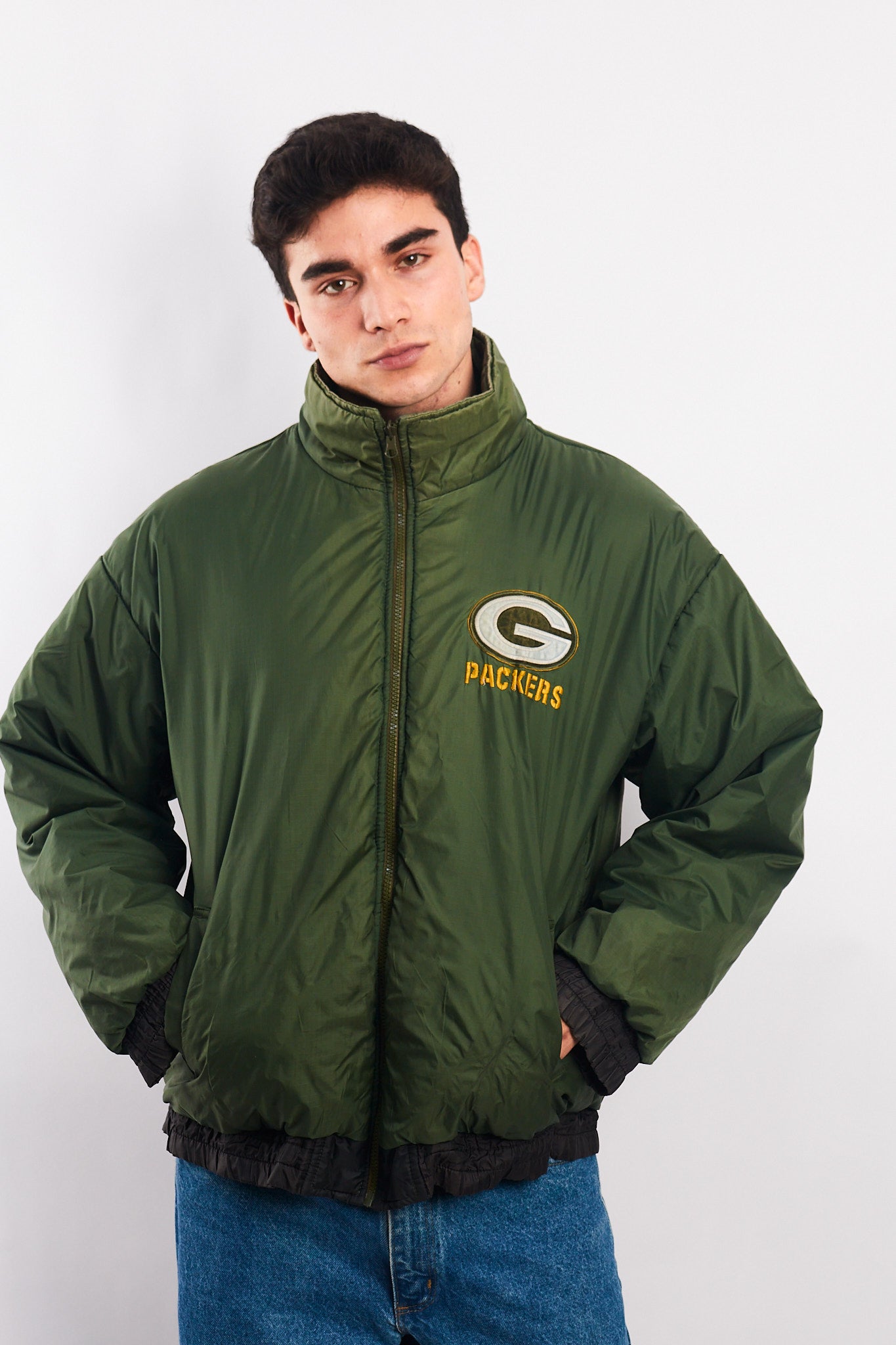 1990 Vintage ProPlayer Green Bay Packers Reversible Jacket (M/L)