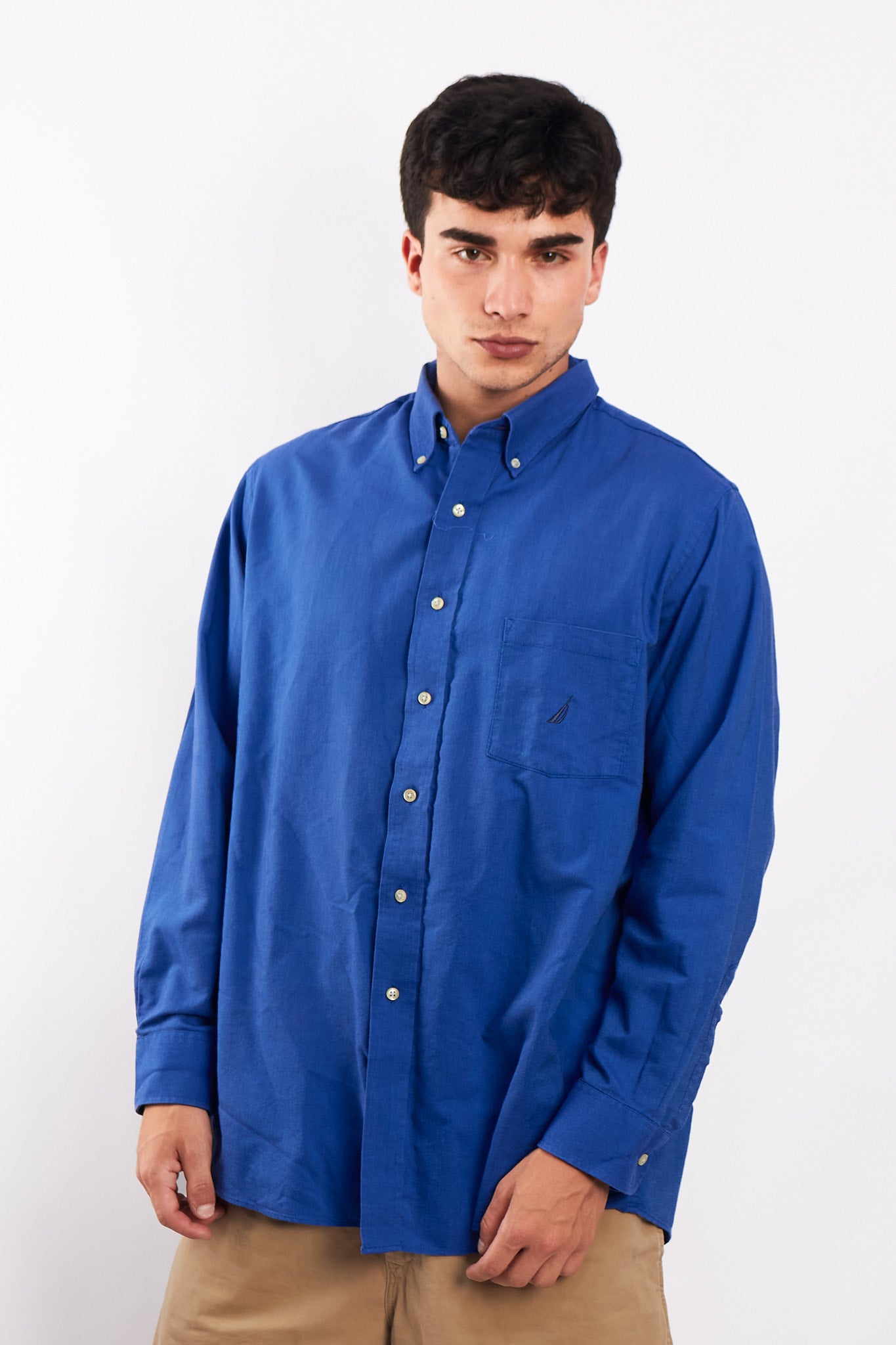 2000 Nautica Royal Blue Shirt (M/L)