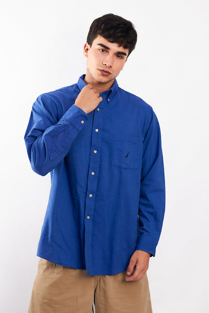 2000 Nautica Royal Blue Shirt (M/L)