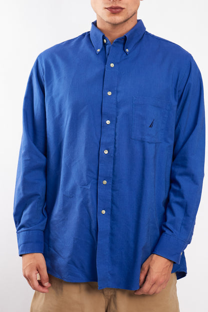 2000 Nautica Royal Blue Shirt (M/L)