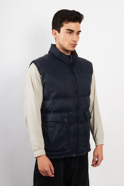 2000 Vintage Lacoste Metal Logo Puffer Vest (M/L)