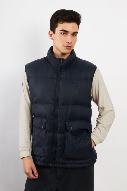 2000 Vintage Lacoste Metal Logo Puffer Vest (M/L)